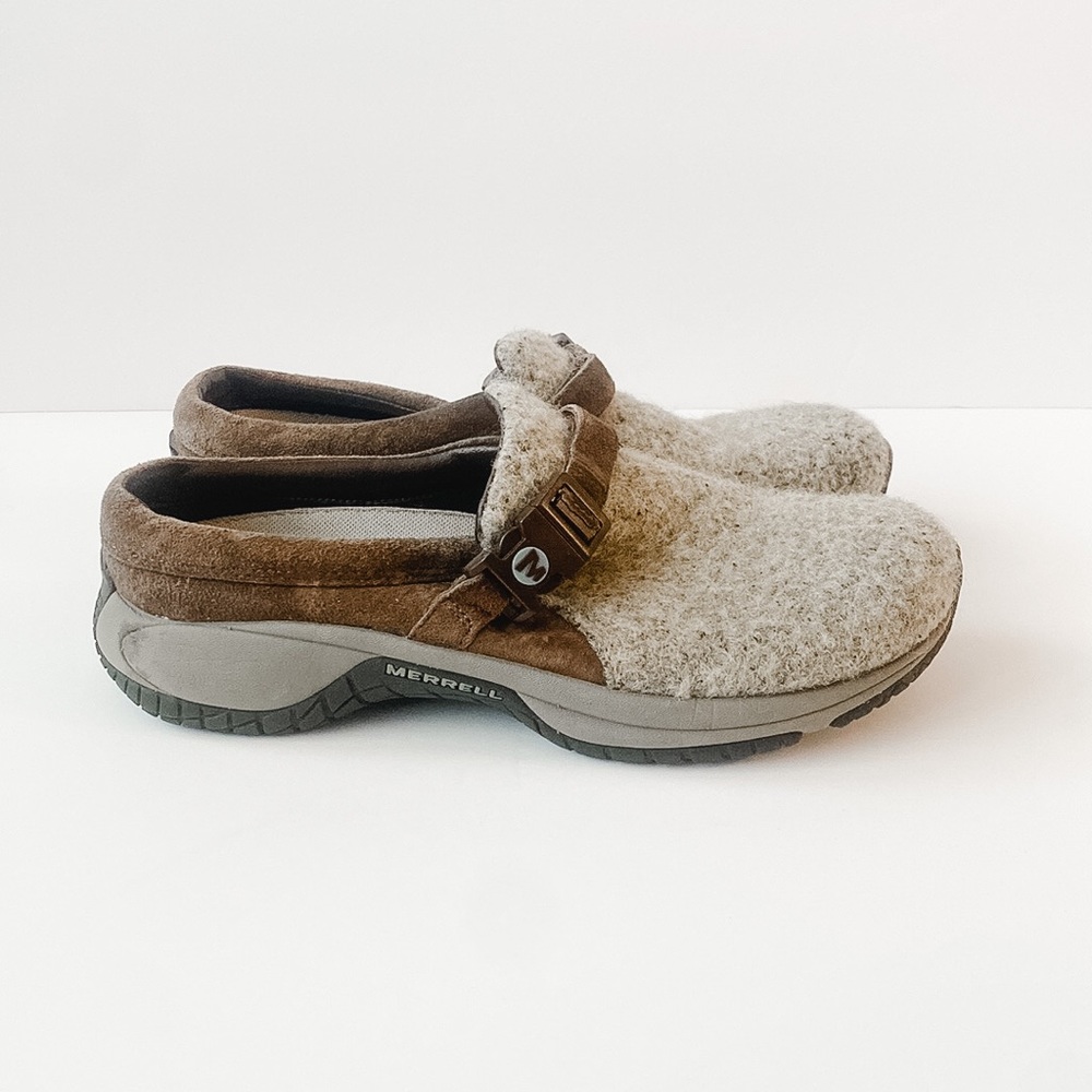 Merrell Encore Groove Brindle Wool Slip On Mule